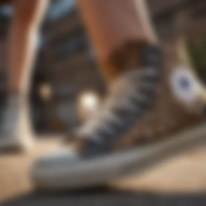 Versatile outfits paired with leopard Converse shoes