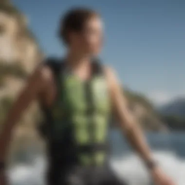 Fit and Comfort in Action User demonstrating the fit and comfort of the Liquid Force Wakeboard Vest on the water
