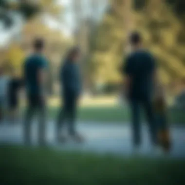 Longboarding Community Gathering Group of longboarders gathered in a park, sharing tips and experiences