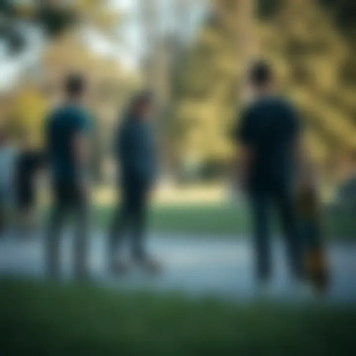 Longboarding Community Gathering Group of longboarders gathered in a park, sharing tips and experiences