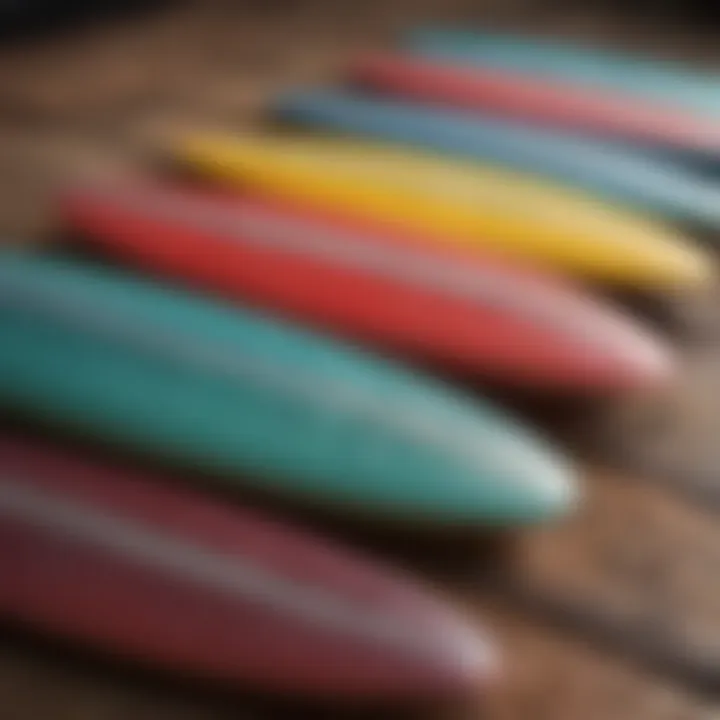 Variety of surfboard wax types displayed