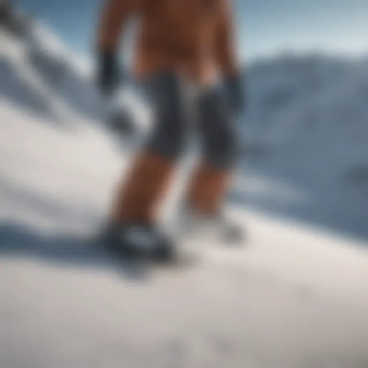 Dynamic outdoor scene showcasing snowboard pants in action on the slopes