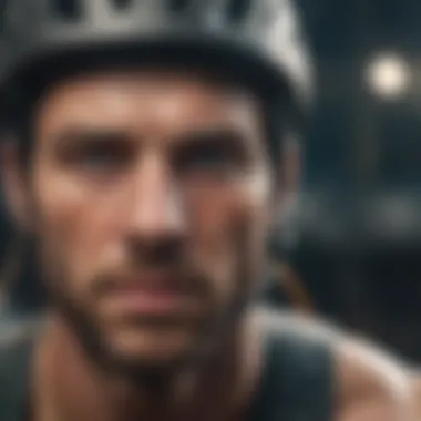 The Power of Focus in Extreme Sports Athlete in deep concentration before a challenge