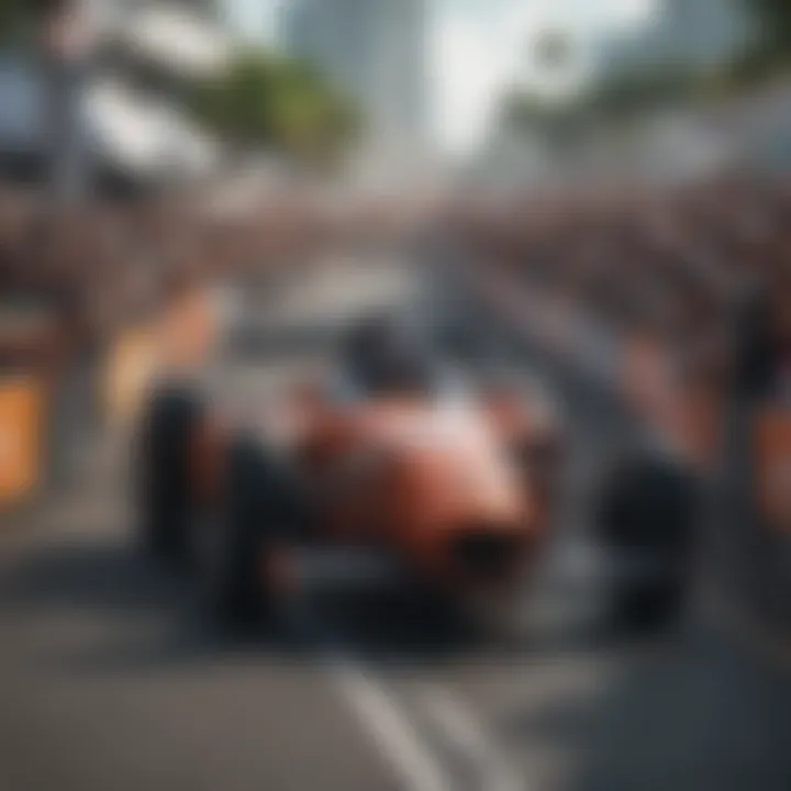 Diverse crowd enjoying a racing event in Miami