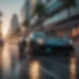 High-speed racing action on Miami streets