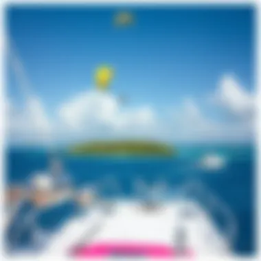 A picturesque Caribbean island backdrop for kite cruising
