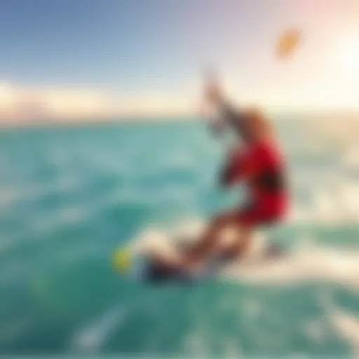 Vibrant crystal-clear waters inviting kite surfers