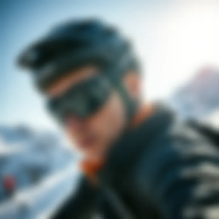 Athlete enjoying extreme sports with optimal sun protection