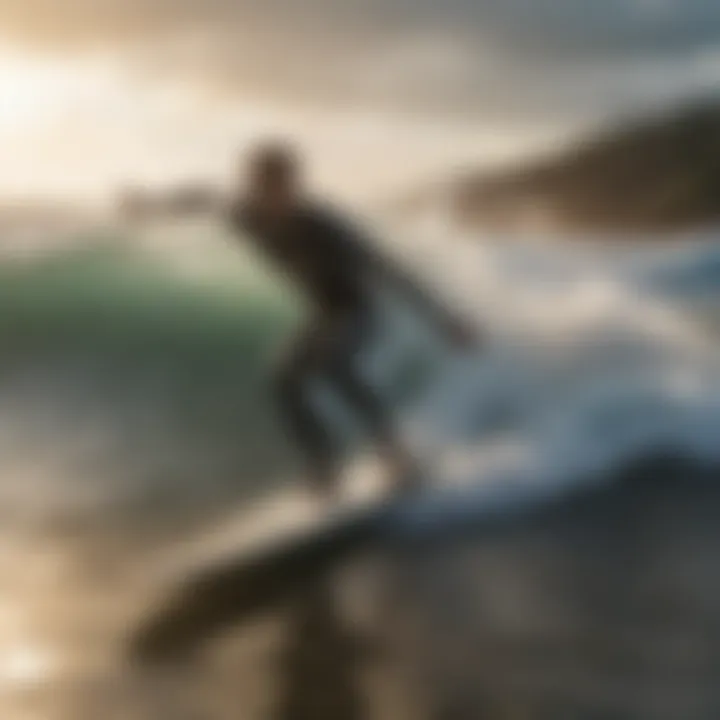 Surfer enjoying waves at a travel destination