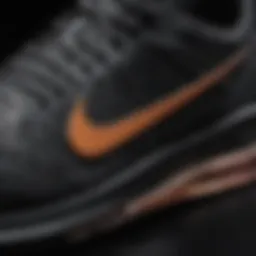 Close-up view of Nike Blaze Black showcasing its unique texture and design elements