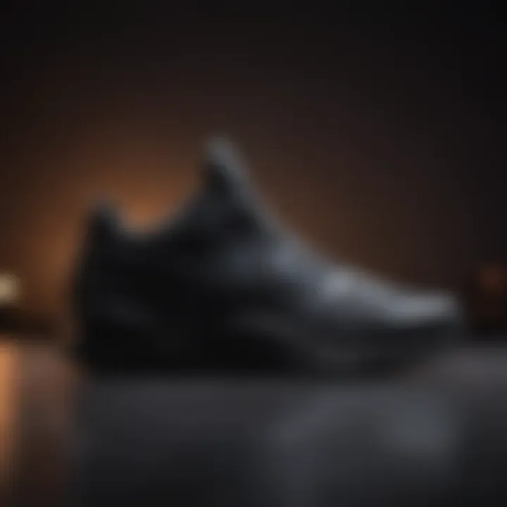 Side profile of Nike Blaze Black emphasizing its sleek silhouette and innovative materials