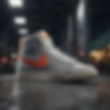 Dynamic Design of Nike Blazer Dynamic view of Nike Blazer showcasing its unique design.