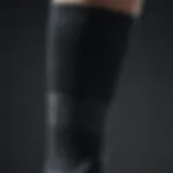 Close-up view of Nike crew socks highlighting fabric texture