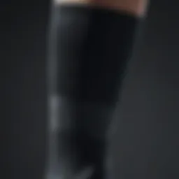 Close-up view of Nike crew socks highlighting fabric texture
