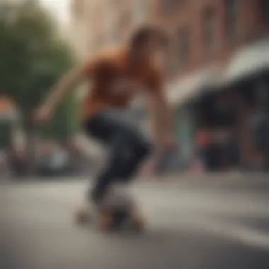 Dynamic skateboarder performing a trick wearing Nike Janowski Max