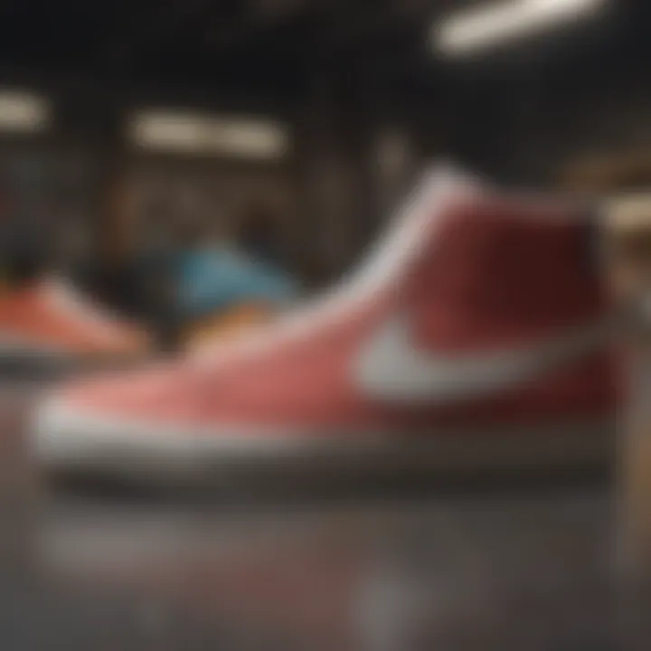 Detailed view of the performance attributes of the Nike SB Blazer Lo.