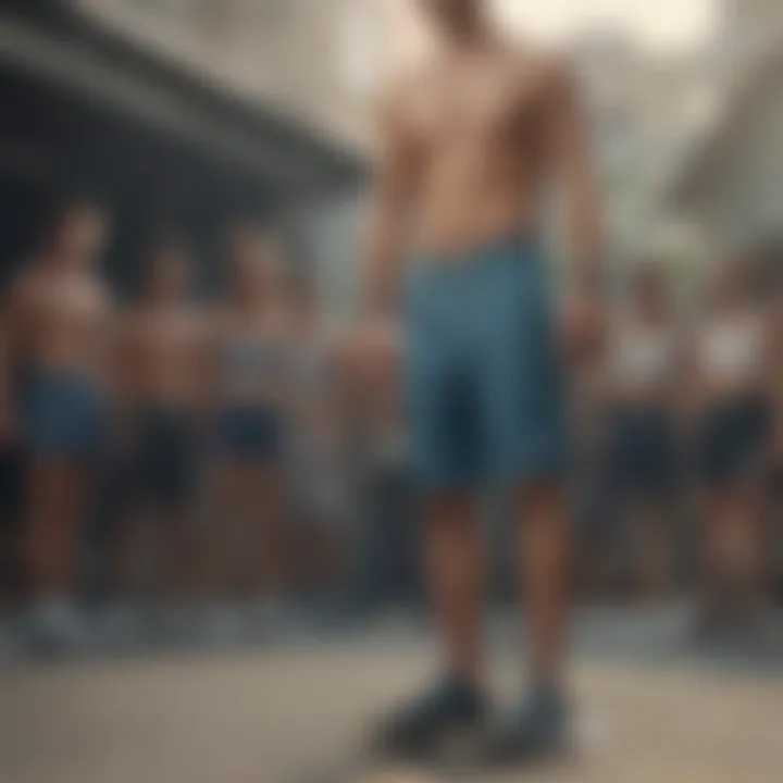 Group of skateboarders highlighting the cultural significance of Nike SB shorts