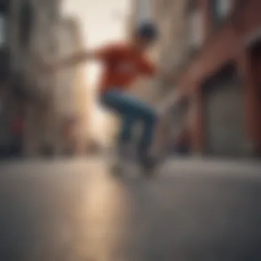 Group of skaters wearing Nike SB Suede in an urban setting