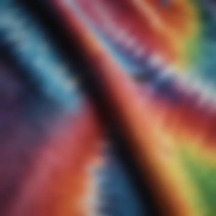 Close-up of the fabric texture highlighting quality of Nike tie dye sweats