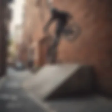 Urban Thrills: BMX Riding and the Power of Lyrics BMX rider jumping off a ramp in an urban setting
