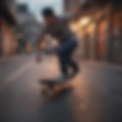 A skateboarder performing an impressive trick in an urban setting