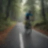 Cyclist training on a scenic route to enhance endurance