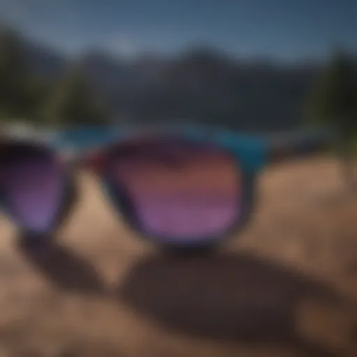 Close-up of Pit Viper Nightfall sunglasses showcasing their unique design