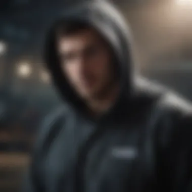 Performance in Action: The Hoodie in Extreme Sports Athlete wearing the hoodie during an extreme sports event