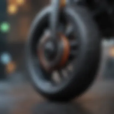 Close-up of Heelys wheel mechanism