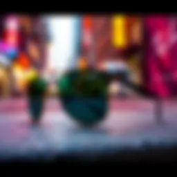 Ray-Ban Legend sunglasses displayed against a vibrant urban backdrop