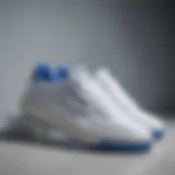 Stylish Reebok Club C White Blue sneaker on a minimalist background