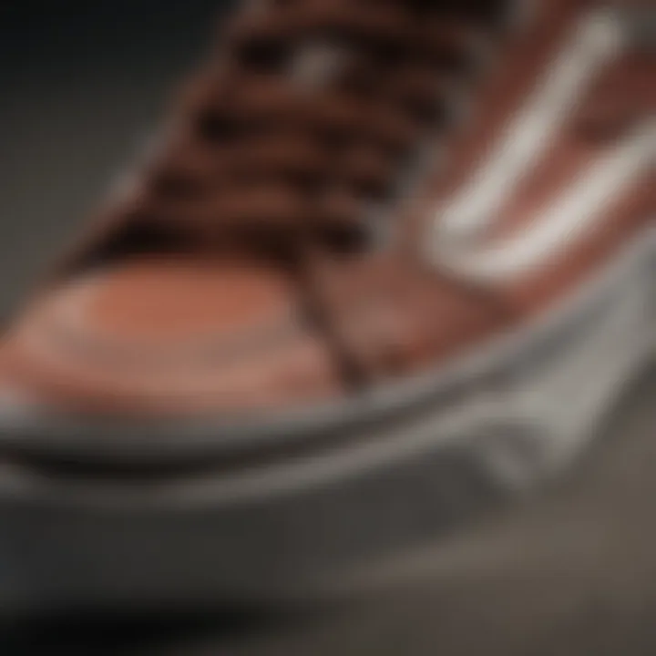 Close-up of a Vans shoe with perfectly laced replacement laces