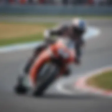 Rider Executing a Sharp Turn at Assen Rider executing a sharp turn at the Assen MotoGP.
