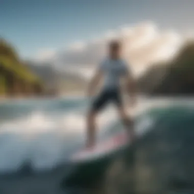 Thrilling Surfing Event at Kauai An exhilarating surfing event taking place at Kauai with enthusiastic participants