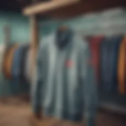 Vibrant surf-inspired clothing rack showcasing Ron Jon's latest collection.