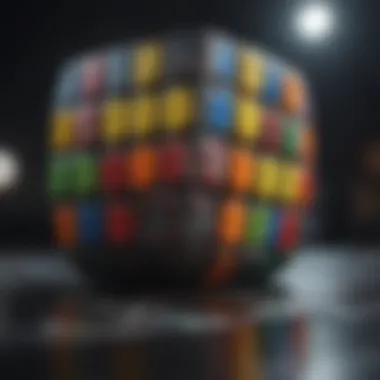 Precision Timing in Competitions A modern timer used in Rubik's Cube competitions, displaying impressive speed