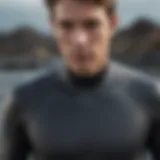 A close-up view of high-quality neoprene material used in wetsuits.