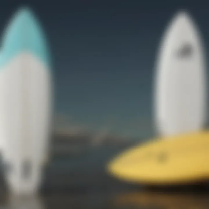 Infographic comparing surfboard types and their ideal conditions