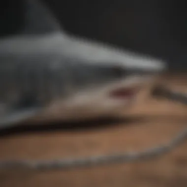 Close-up view of a shark leash highlighting its durable materials