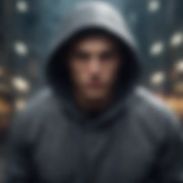 An extreme sports athlete wearing a fashionable hoodie during an exhilarating activity