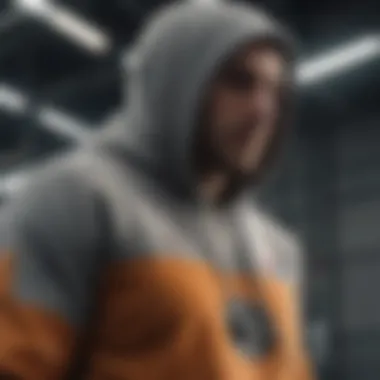 A stylish hoodie showcasing modern design trends in extreme sports apparel