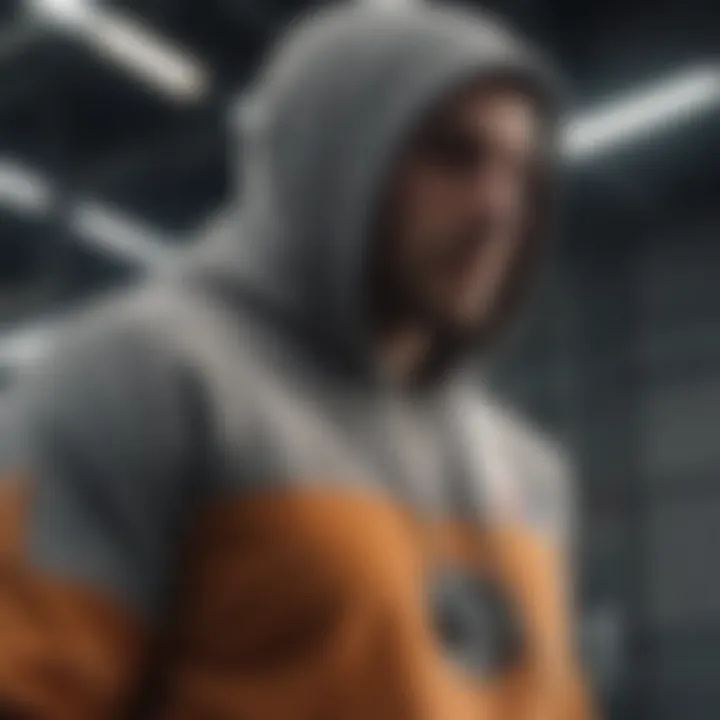 A stylish hoodie showcasing modern design trends in extreme sports apparel