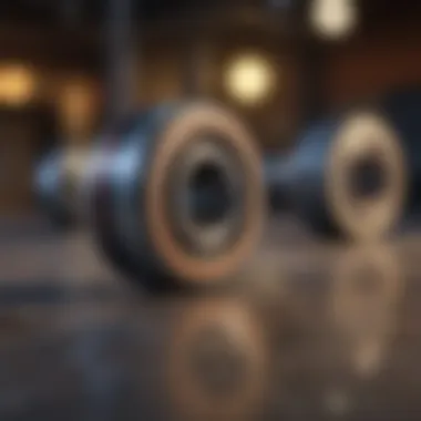 Illustration of skateboard bearings with focus on speed and precision.