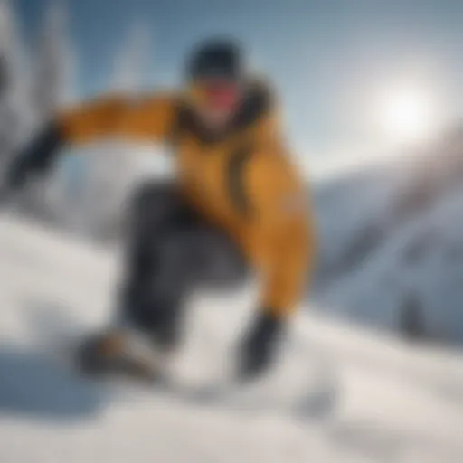 Cutting-edge snowboard technology in action