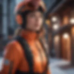 Stylish snowboarding jumpsuit in vibrant colors
