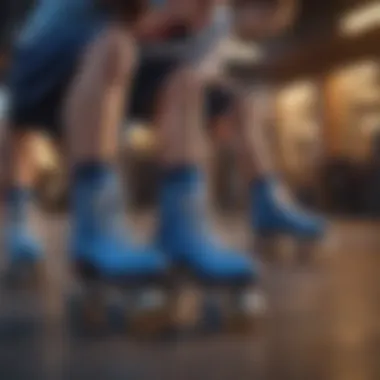 Diverse Skating Community Embracing Harmony Blue Group of skaters wearing Harmony Blue Impala skates