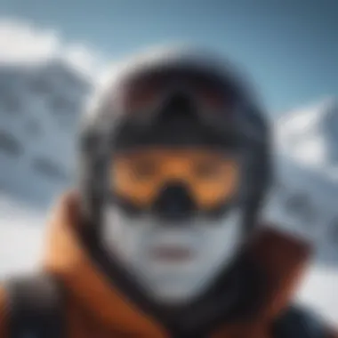 A skier navigating through snowy terrain wearing Spy goggles