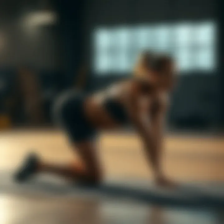 Quadriceps stretch targeting lower limbs