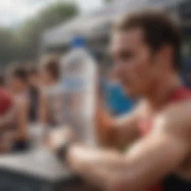 Hydration station during a sports event