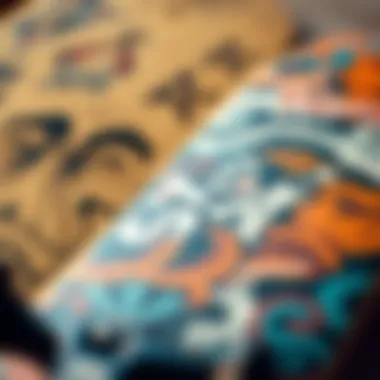 An intricate close-up of a skateboard displaying unique artwork that represents straye culture.